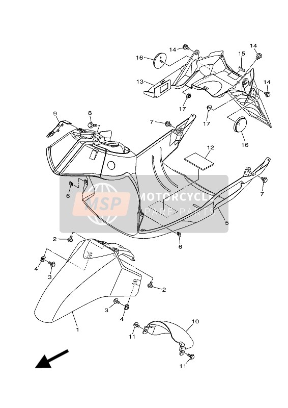 BW5F16110100, Fender, Rear, Yamaha, 0